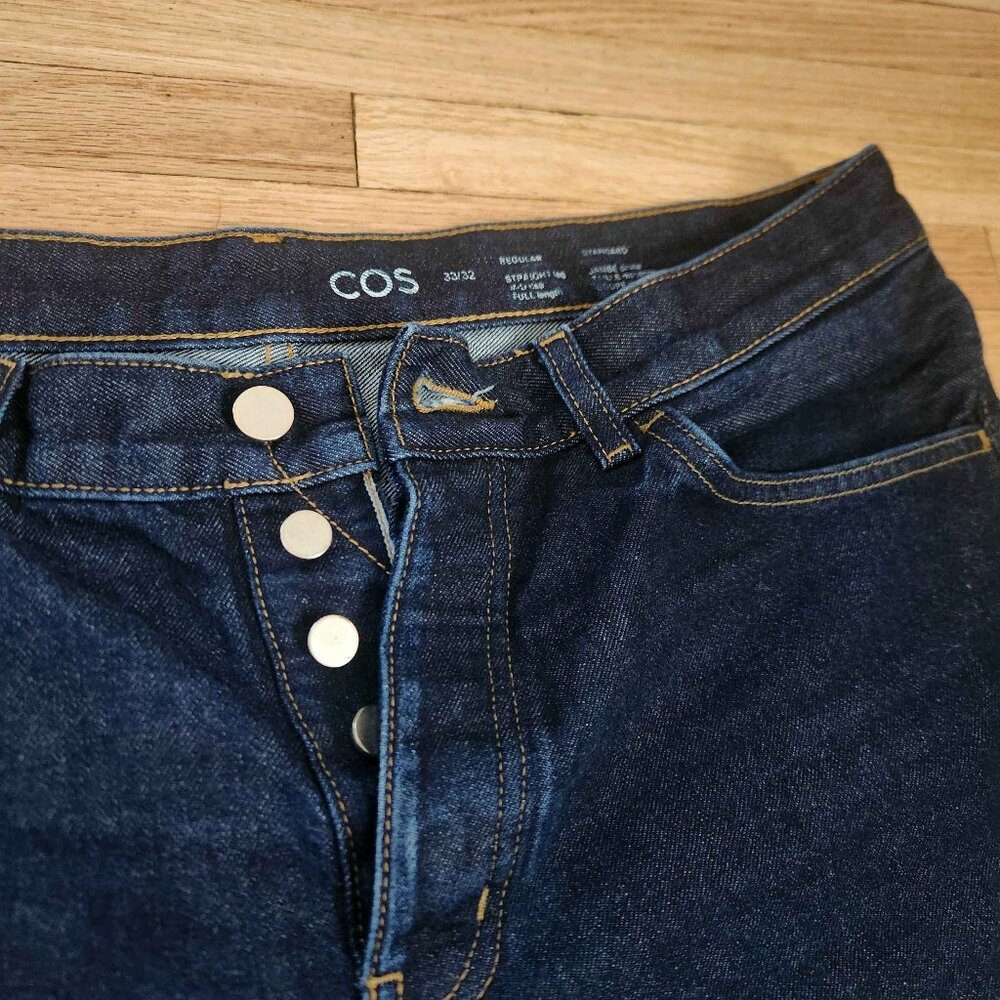 COS Men’s Straight Selvedge Jeans — Tagged 33x32 • See Measurements